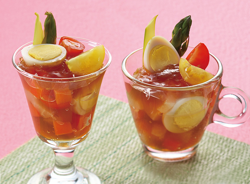 彩り野菜のゼリー寄せ