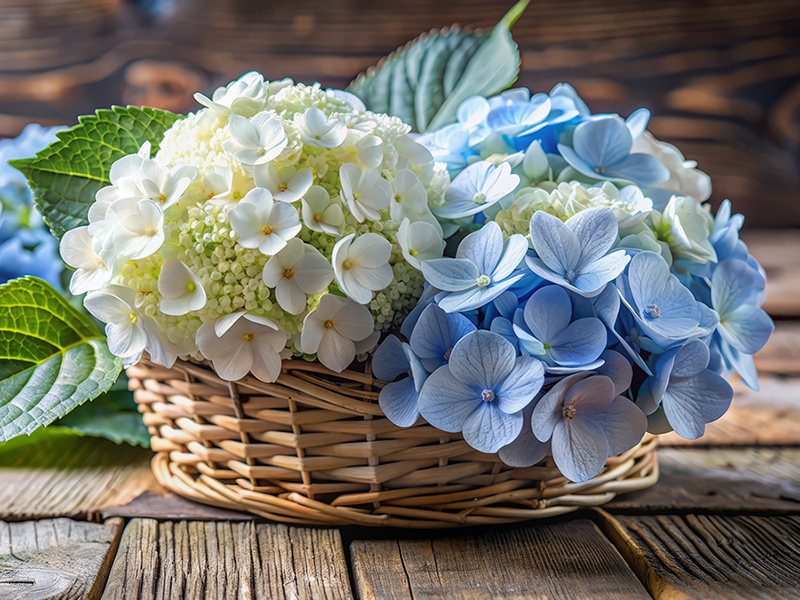 季節の花かご作成