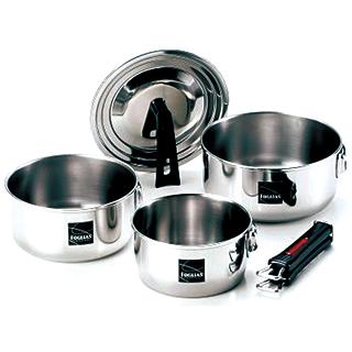 stainless steel ワンタッチス−プ漉し3点セット フォリアス ワンタッチクッカーIH対応鍋3点セット | club117